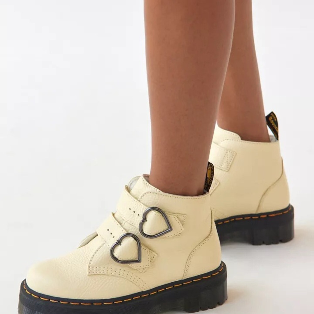 Women Devon Heart Leather Platform Ankle Boots